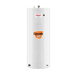 A large white water heater prominently displaying the word "Cascade 60" on its front surface.