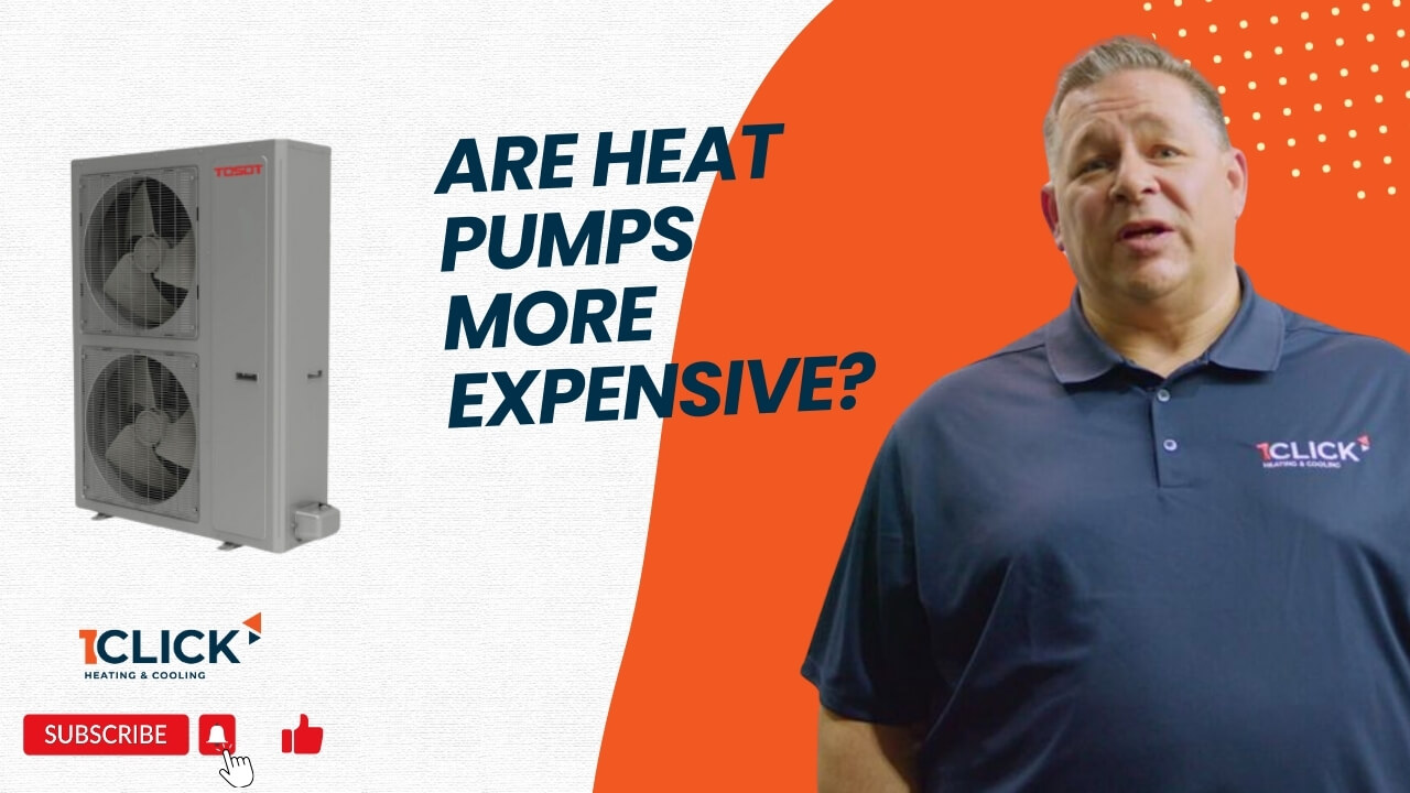 Shon Cantin 1Click hvac expert answering if heat pumps are more expensive